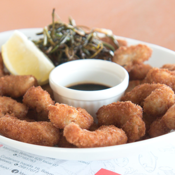 Camarones rebozados al panko